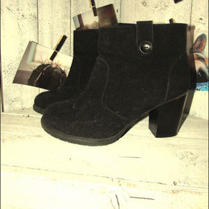 Black heeled ankle boots